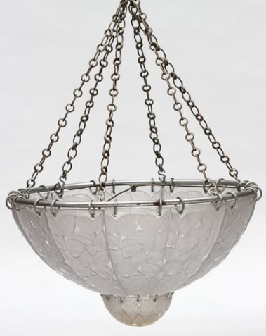 R. Lalique Feuilles De Charme Lustre