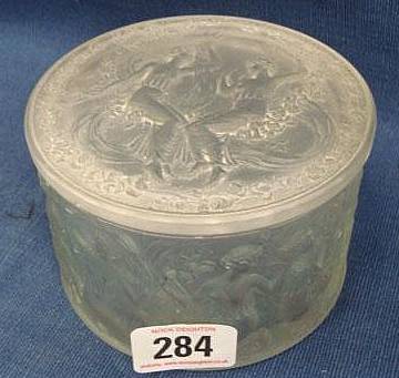 R. Lalique Figurines Et Voiles Powder Pot
