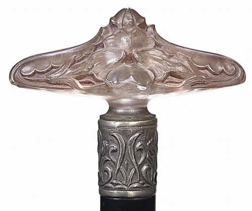 Rene Lalique Fleurs Cane Handle