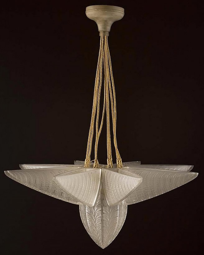 Rene Lalique Fougeres Chandelier