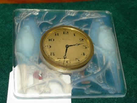 R. Lalique Four Birds Clock