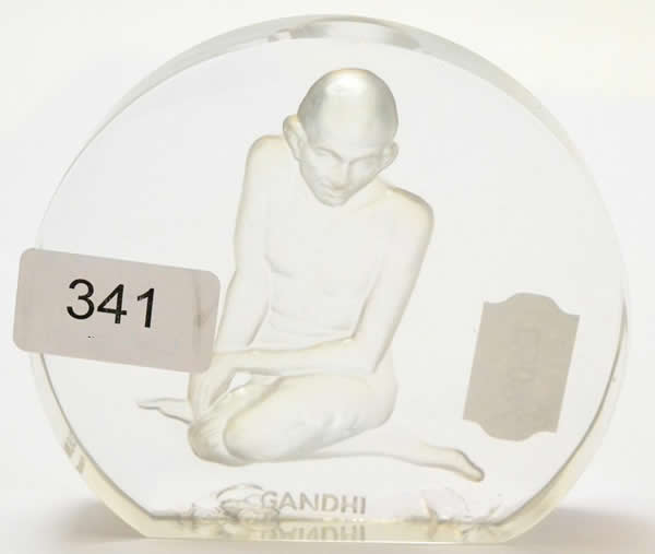 R. Lalique Gandhi Paperweight