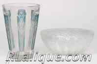 R. Lalique Goblet Six Figurines Vase