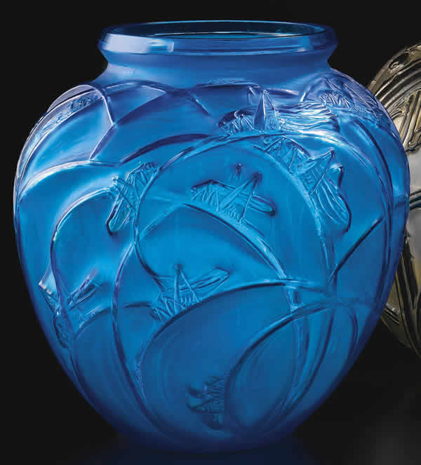 R. Lalique Grasshopper Vase