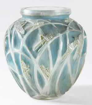 R. Lalique Grasshoppers Vase