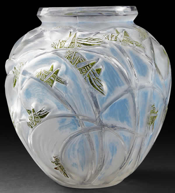 R. Lalique Grasshoppers Vase