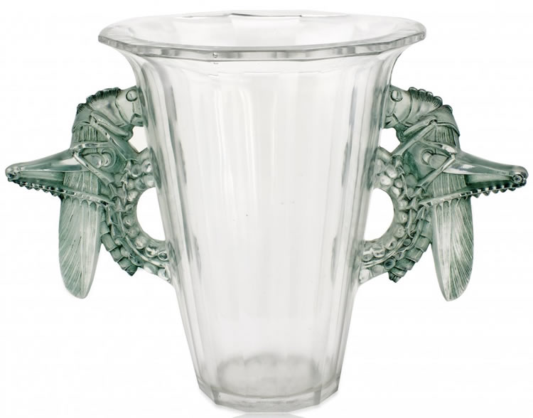 R. Lalique Grillons Vase