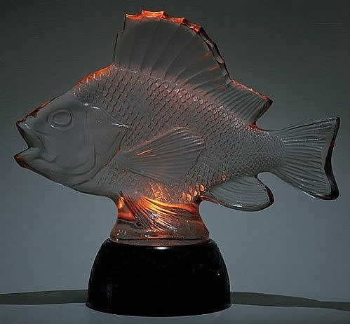 Rene Lalique Gros Poisson Algues Decoration