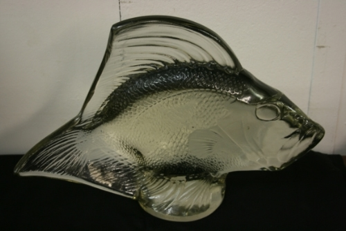 R. Lalique Gros Poisson Vagues Decoration
