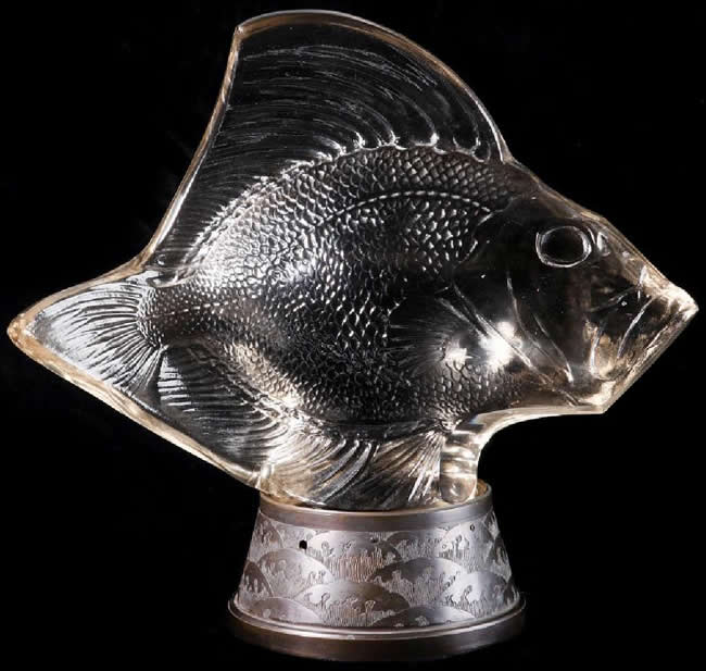 R. Lalique Gros Poisson Vagues Decoration