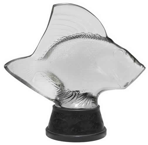 R. Lalique Gros Poisson Vagues Decoration