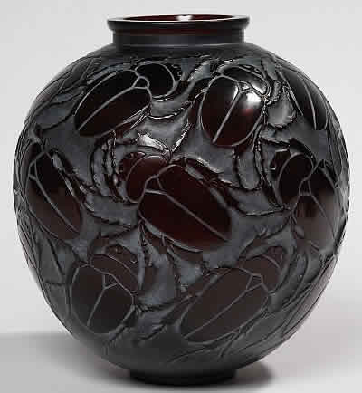 R. Lalique Gros Scarabees Vase