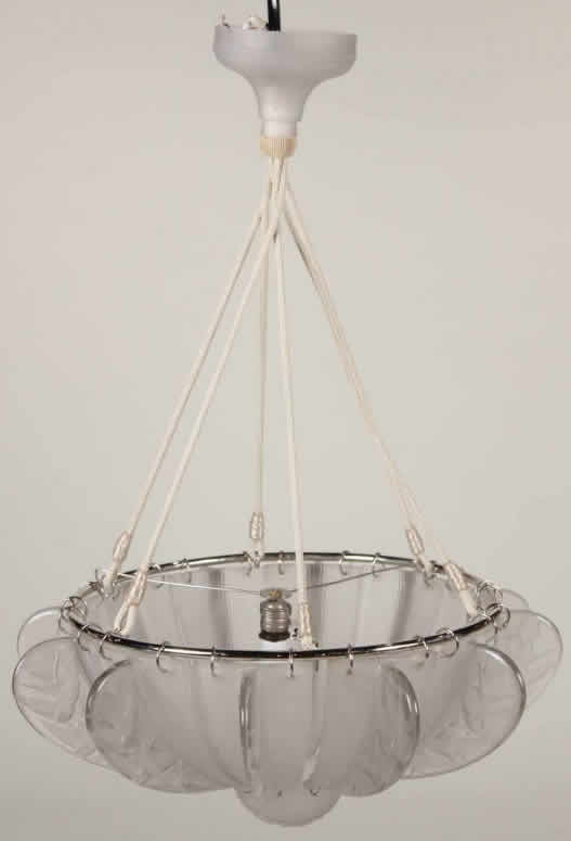 R. Lalique Hirondelles Chandelier