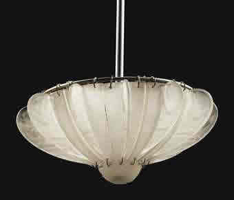 R. Lalique Hirondelles Chandelier