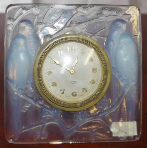 R. Lalique Inseparables Clock
