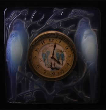 R. Lalique Inseparables Desk Clock