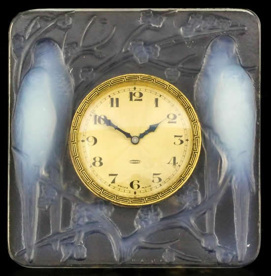 R. Lalique Inseparables Desk Clock