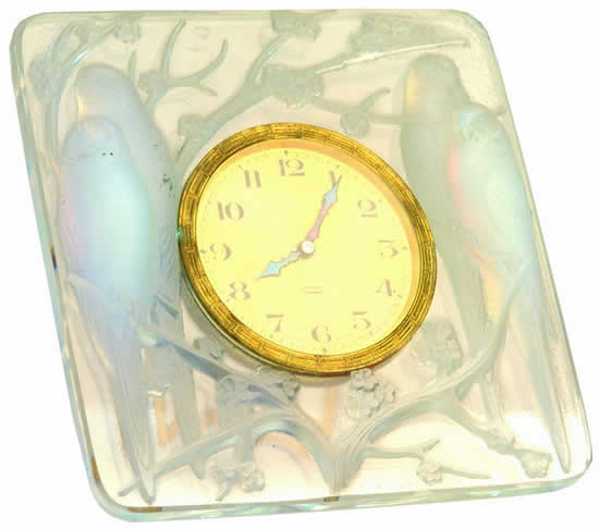 R. Lalique Inseparables Desk Clock