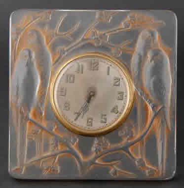 R. Lalique Inseparables Clock