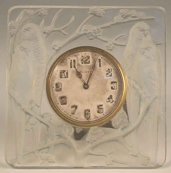R. Lalique Inseparables Table Clock
