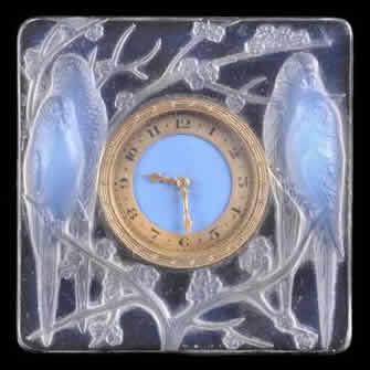 R. Lalique Inseparables Clock
