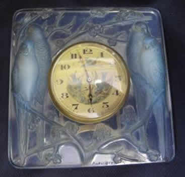 R. Lalique Inseparables Clock