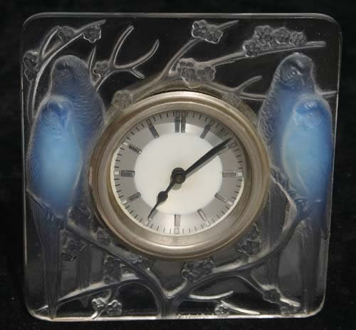 R. Lalique Inseparables Clock