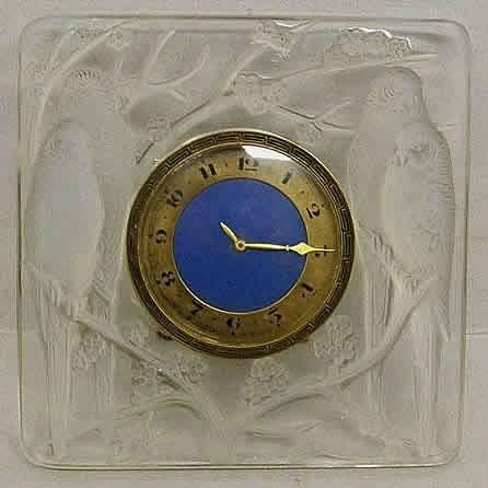 R. Lalique Inseparables Desk Clock
