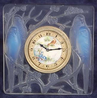 R. Lalique Inseparables Table Clock