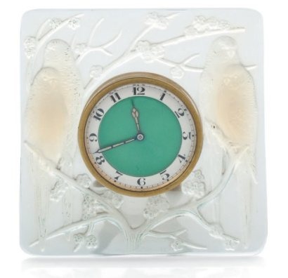 R. Lalique Inseperables Clock