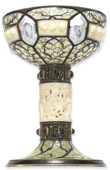 Rene Lalique Ivory Bacchantes Glass