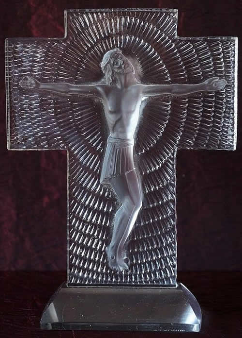R. Lalique Jesus Christ On Cross Statue