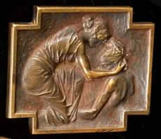 R. Lalique L'Association des Dames Francaises Croix-Rouge Plaque