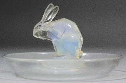 R. Lalique Lapin Ashtray