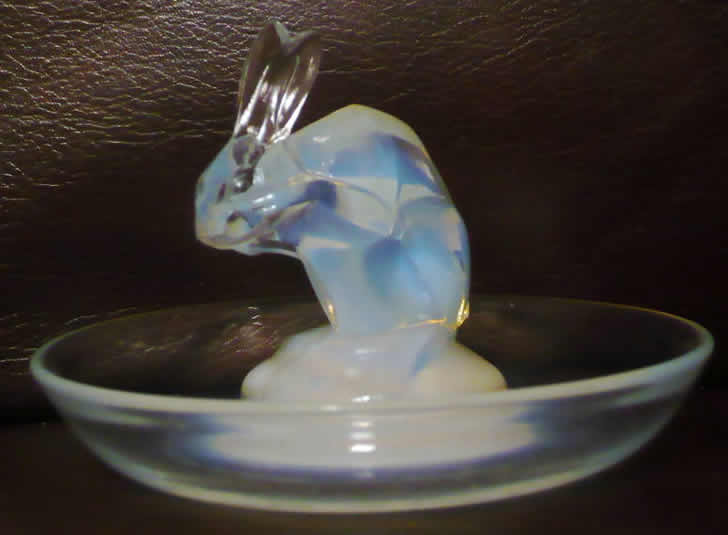 R. Lalique Lapin Ashtray
