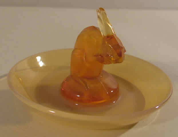 R. Lalique Lapin Ashtray