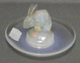 R. Lalique Lapin Ashtray