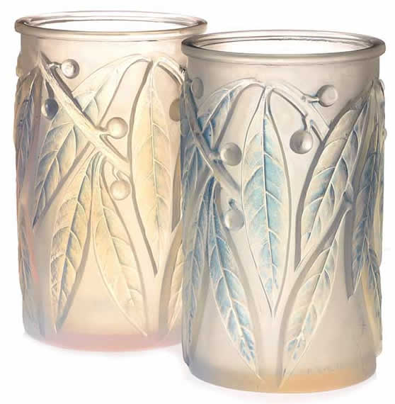 R. Lalique Laurier Vase