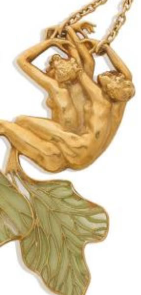 R. Lalique Leaf Tailed Sirens Pendant