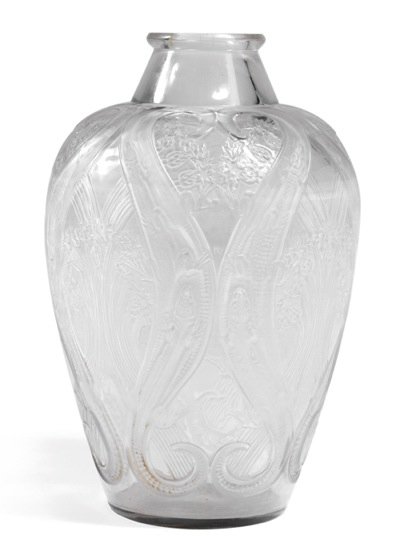 R. Lalique Lezards Et Bluets Vase
