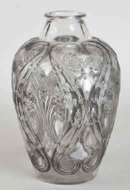 R. Lalique Lezards Et Bluets Vase