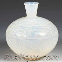 Rene Lalique Lievres Vase