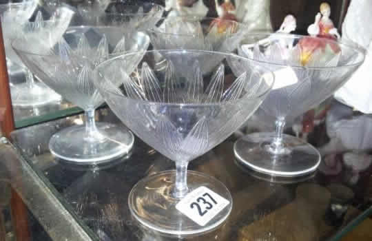 Rene Lalique Lotus Champagne Glass 