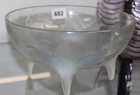 R. Lalique Lys Footed Bowl