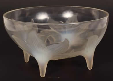 R. Lalique Lys Footed Bowl