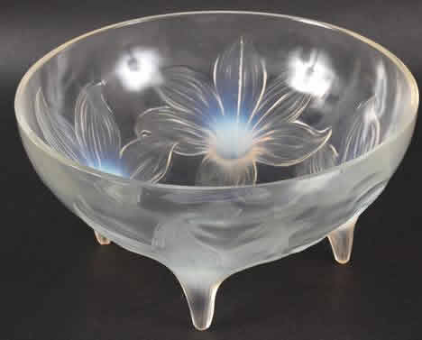 R. Lalique Lys Footed Bowl