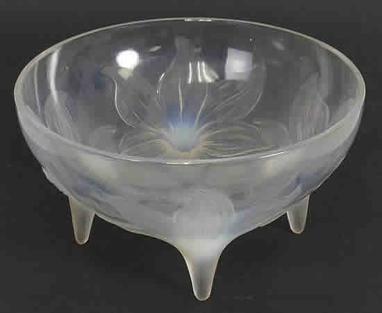 R. Lalique Lys Footed Bowl