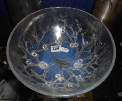 R. Lalique Mistletoe Bowl