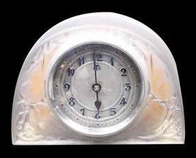 R. Lalique Moineaux Desk Clock