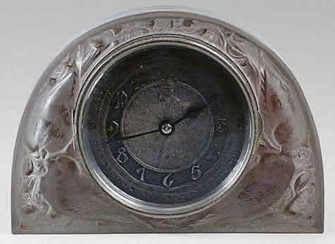 R. Lalique Moineaux Clock